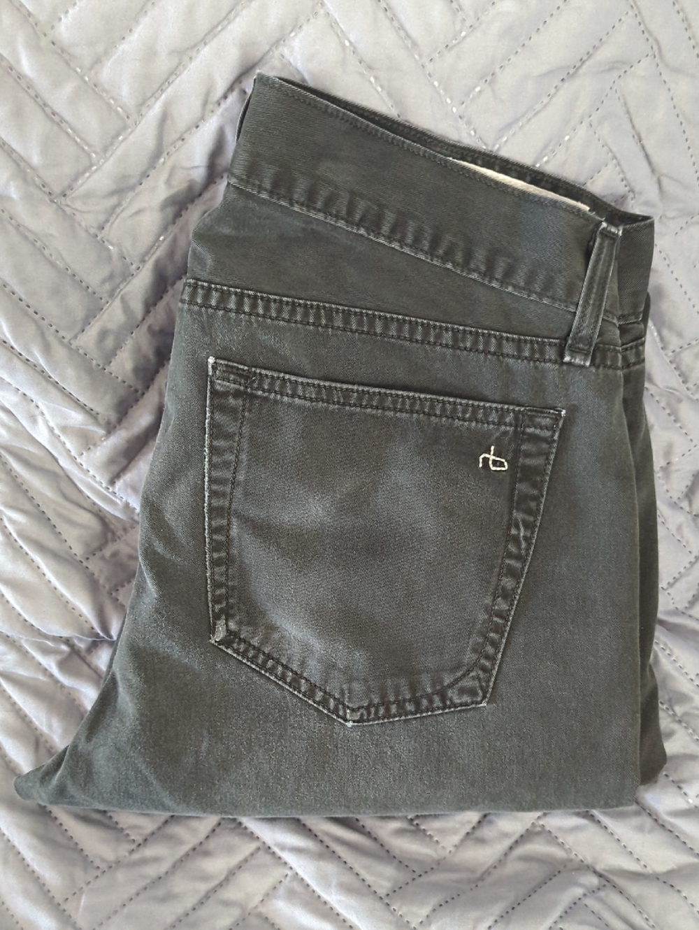 rag & bone Standard Issue Fit 2 Slim Leg Jeans Distressed Olive M1223O101 Sz 32